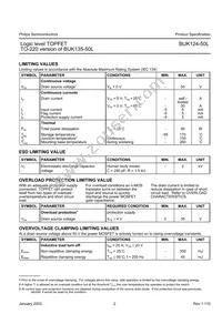 BUK124-50L Datasheet Page 2