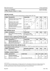 BUK138-50DL Datasheet Page 2