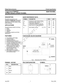 BUK139-50DL Datasheet Cover