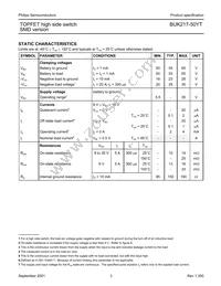 BUK217-50YT Datasheet Page 3