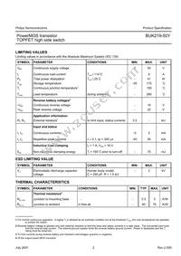 BUK219-50Y Datasheet Page 2