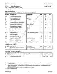 BUK224-50Y Datasheet Page 2