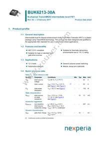 BUK6213-30A Datasheet Cover