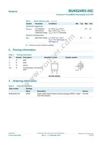 BUK624R5-30C Datasheet Page 2