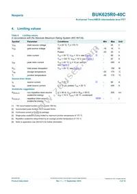 BUK625R0-40C Datasheet Page 3