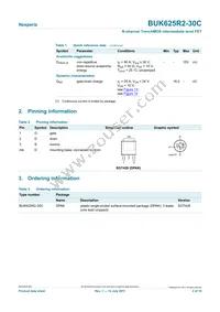 BUK625R2-30C Datasheet Page 2