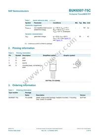 BUK6507-75C Datasheet Page 3