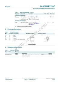 BUK662R7-55C Datasheet Page 2