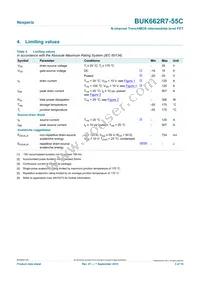 BUK662R7-55C Datasheet Page 3