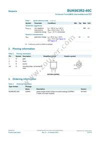 BUK663R2-40C Datasheet Page 2