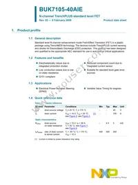 BUK7105-40AIE Datasheet Page 2