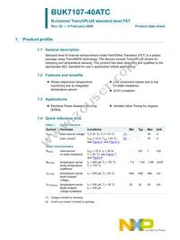 BUK7107-40ATC Datasheet Page 2