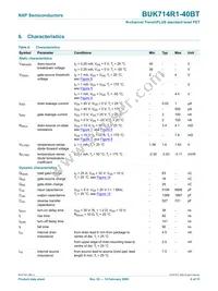 BUK714R1-40BT Datasheet Page 7