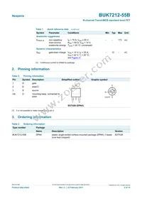BUK7212-55B Datasheet Page 2