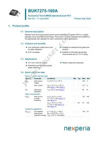 BUK7275-100A Datasheet Cover