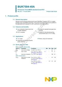 BUK7504-40A Datasheet Page 2