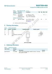 BUK7504-40A Datasheet Page 3