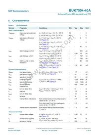 BUK7504-40A Datasheet Page 7