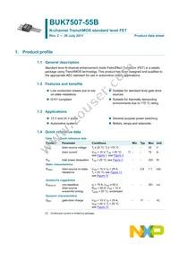 BUK7507-55B Datasheet Page 2