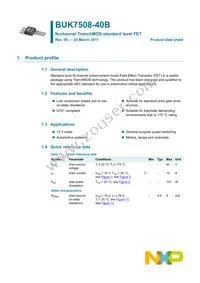 BUK7508-40B Datasheet Page 2