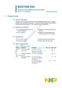 BUK7508-55A Datasheet Page 2