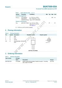 BUK7509-55A Datasheet Page 2