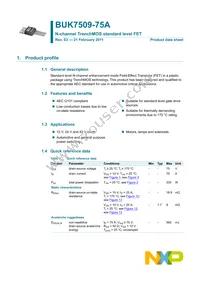 BUK7509-75A Datasheet Page 2