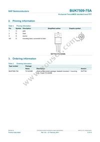 BUK7509-75A Datasheet Page 3