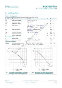 BUK7509-75A Datasheet Page 4