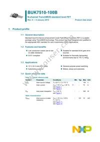 BUK7510-100B Datasheet Page 2