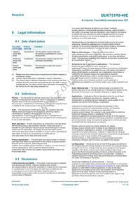 BUK751R8-40E Datasheet Page 11