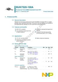 BUK7520-100A Datasheet Page 2