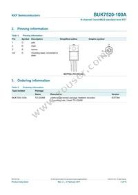 BUK7520-100A Datasheet Page 3