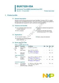BUK7520-55A Datasheet Page 2