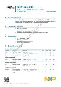 BUK7526-100B Datasheet Page 2