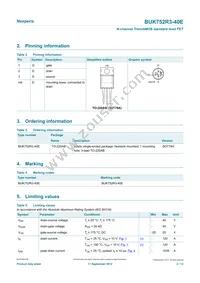 BUK752R3-40E Datasheet Page 2