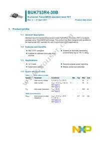 BUK753R4-30B Datasheet Cover