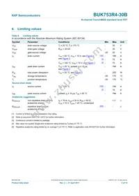 BUK753R4-30B Datasheet Page 3