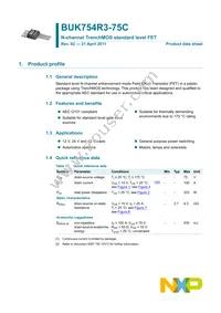 BUK754R3-75C Datasheet Cover