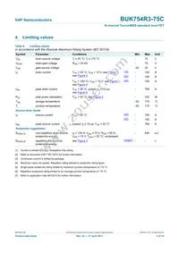 BUK754R3-75C Datasheet Page 3