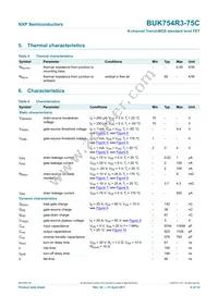 BUK754R3-75C Datasheet Page 6