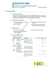 BUK7575-100A Datasheet Page 2