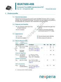 BUK7608-40B Datasheet Cover