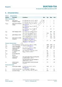 BUK7609-75A Datasheet Page 5