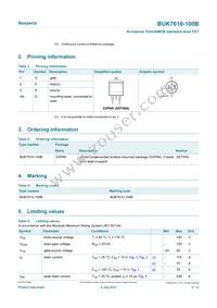 BUK7610-100B Datasheet Page 2