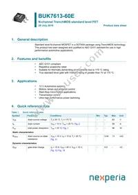 BUK7613-60E Datasheet Cover