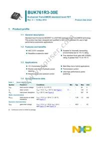BUK761R3-30E Datasheet Page 2