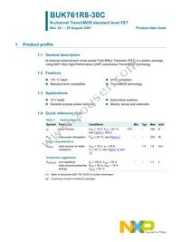 BUK761R8-30C Datasheet Page 2