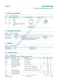 BUK762R6-40E Datasheet Page 2