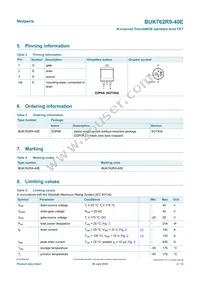 BUK762R9-40E Datasheet Page 2